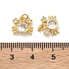 Brass Micro Pave Cubic Zirconia Pendants KK-A291-11C-G-3