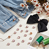 20Pcs 1-Hole Flat Round Zinc Alloy Rhinestones Buttons ALRI-NB0001-20D-4