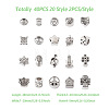 Kissitty 40Pcs 20 Style Zinc Alloy European Beads FIND-KS0001-20-4