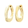 Brass Micro Pave Cubic Zirconia Hoop Earrings KK-CBAD104-04G-E-5