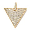 Rack Plating Brass Micro Pave Cubic Zirconia Pendants KK-L224-039G-1