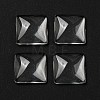 Transparent Glass Square Cabochons GGLA-XCP0001-07-2