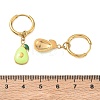 Fruit 304 Stainless Steel Enamel Hoop Dangle Earrings EJEW-T059-01C-5