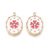 Ion Plating(IP) 304 Stainless Steel Rhinestone Pendants STAS-N109-251A-G-1