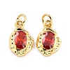 Brass Micro Pave Cubic Zirconia Pendant X-ZIRC-P089-19G-F-2