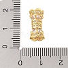 Rack Plating Brass Micro Pave Clear Cubic Zirconia Screw Clasps KK-S384-24G-02-3