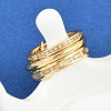 Brass Micro Pave Cubic Zirconia Plain Band Finger Rings for Women RJEW-P160-01D-G-2