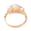 Natural Pearl Finger Ring RJEW-JR00581-2