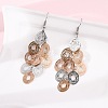 430 Stainless Steel Oval Dangle Earrings EJEW-A137-13M-3