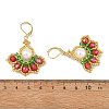 Christmas 304 Stainless Steel with Glass Seed Beads Levreback Earrings EJEW-MZ00822-4
