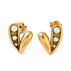 304 Stainless Steel Stud Earrings EJEW-G423-29A-G-4