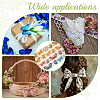4Bags 4 Colors Printed Artificial Silk Ribbons OCOR-MA0001-82B-5
