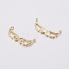 Long-Lasting Plated Brass Charms KK-F741-49G-2