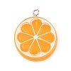 Opaque Resin Imitation Fruit Pendants RE-CBA3138-01F-P-1