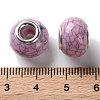 Highlight Crack Brass Cores Acrylic European Beads OACR-M024-02S-05-3