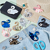 14Pcs 14 Style Swan Shape Cloth Sew on Patches PATC-HY0001-18-4