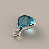 Faceted Glass Pendants GLAA-WH0030-13P-03-2