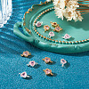 12Pcs 2 Colors Brass Pave Cubic Zirconia Heart Links Connector Charms KK-TA0003-48B-5