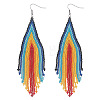 Handmade Glass Seed Beads Tassel Dangle Earrings LS-EN2812-2-1