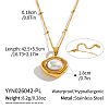 304 Stainless Steel Geometric Pendant Satellite Chain Necklaces for Women TW1524-2-1