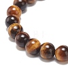 Natural Tiger Eye Beaded Stretch Bracelet BJEW-JB08879-04-5