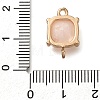 Brass Glass Imitation Gemstone Connector Charms KK-Z076-01G-05-3