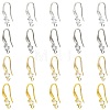 40Pcs 4 Colors Brass Micro Pave Clear Cubic Zirconia Hoop Earring Findings KK-CP0001-10-1