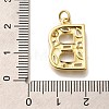 Brass Micro Pave Clear Cubic Zirconia Pendants KK-G521-01G-B-3