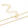 Brass Round Snake Chain Necklaces Making MAK-L025-02G-1