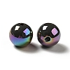 UV Plating Rainbow Iridescent Acrylic Beads PACR-D070-01O-3