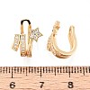 Brass Micro Pave Clear Cubic Zirconia Cuff Earrings EJEW-T047-76G-3