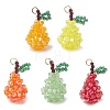AB Color Plated Glass Pendants PALLOY-MZ01328-1