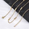 304 Stainless Steel Bone Rope Chain Necklaces NJEW-C073-09G-2