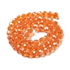 Electroplate Transparent Glass Beads Strands EGLA-A035-T8mm-A05-2