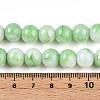 Opaque Crackle Glass Round Beads Strands GLAA-T031-10mm-01L-4