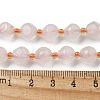 Natural Rose Quartz Beads Strands G-K387-A08-02-5