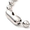 Tarnish Resistant 304 Stainless Steel Ball Chain Necklace & Bracelet Set STAS-D181-02P-01B-6