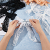 6Pcs 2 Colors Lace Bowknot Polyester Alligator Hair Clips PHAR-FH0001-05-3