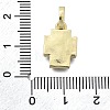 Brass Micro Pave Clear Cubic Zirconia Cross Pendants X-KK-V010-31G-3