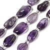 Natural Amethyst Beads Strands G-Q023-D01-02-1