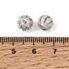 Hollow 925 Sterling Silver Micro Pave Clear Cubic Zirconia Beads SE-CBAF1B2-02P-2