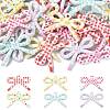30Pcs 6 Colors Opaque Printed Acrylic Pendants MACR-FS0002-45-1
