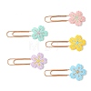 Polyester Embroidered Flower Bookmarks AJEW-JK00280-1