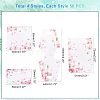 200 Pcs 4 Styles White Cardboard Display Cards CDIS-CA0001-13-2