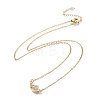 Brass Micro Pave Clear Cubic Zirconia Pendant Necklaces NJEW-R256-08-2