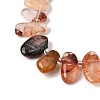 Natural Hematoid Quartz Ferruginous Quartz Beads Strands GG-CBADF20-A04-3