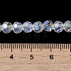 Electroplate Transparent Glass Beads Strands LS-EGLA-A035-T6mm-L19-4