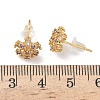 Snowflake Brass Micro Pave Cubic Zirconia Stud Earrings EJEW-Z152-02G-01-5