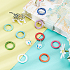 24Pcs 12 Colors Spray Painted Eco-Friendly Alloy Spring Gate Rings FIND-PH0003-35-3