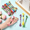 6Bundles Polyester Embroidery Floss OCOR-YW0001-25G-5